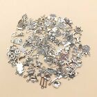 100PCS Jewelry Making Silver Charms Mixed Wholesale Bulk Smooth Pendants DIY AU
