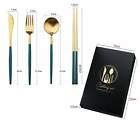 8pcs Cutlery Set Stainless Steel Spoon Fork Knife Chopsticks Kit Travel Gift