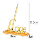 Wedding Signing Pen with Gold Plated Love Holder Party Pen Set Engagement Favors