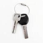 5Pcs Stainless Steel EDC Aircraft Cable Wire Loop Tag Key Chain Ring Screw Lock