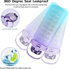 2L Sports Water Bottle Large Capacity Straw Time Motivational Cup Fitness Jugs