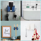 8PCS Wall Mounted Phone Remote Control Stationery Holder Storage Box Organizer
