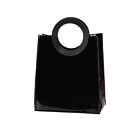 10PCS Black PVC Gift Bags with Round and Square Handles Jelly Handbag Set AU