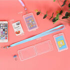 12pcs Quality Vertical Clear Card ID Holder Sleeve Office Name Tag Pass lanyard