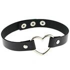 5x Punk Gothic Leather Love Heart Choker Collar Buckle Necklace Teens Stunning