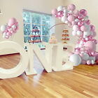 107Pcs Pink White Confetti Balloon Garland Arch Kit Birthday Wedding Party Decor
