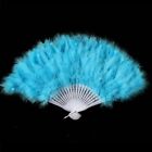 2PCS Feather Fan Folding Costume Wedding Showgirl Dance Fancy Party Decor Craft
