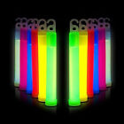 100PCS Glow Sticks 6 Inches Hook Glowsticks Lanyard Poi Party Glow in the dark