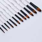 12Pcs Art Paint Brush Set Taklon Bristle Watercolor Acrylic Oil Painting Brush