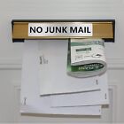 2 PCS NO Junk Mail Sign Self Adhesive Plaque Decal On Letterbox Mailbox AU