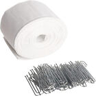 6M Multifunction Curtain Heading Pleat Tape for Home Sewing Curtain +15 x Hooks