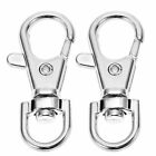 100PCS Swivel Lobster Clasp Clips Hook Alloy Key Ring Split Keychain Durable DIY