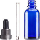 5-30PCS Blue Glass Liquid Dropper Reagent Eye Pipette Essential Oils Bottle AUS