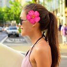 5X Sweet Style Plastic Flower Hair Claws Big Round Solid Color Foam Plumeria