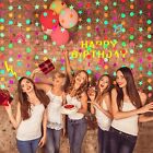 80s Neon Garlands Circle Glow in The Ultraviolet Light Supplies Party Decoration