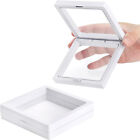 6pcs 3D Floating Coin Display Frame Holder Box Case W/ Black Stand Set 9x9cm AUS