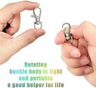 100PCS Swivel Lobster Clasp Clips Hook Alloy Key Ring Split Keychain Durable DIY
