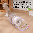 Folded Cat Tunnel Interactive Toy Spiral Tunnel Balls Mouse Feather Kitten Toys
