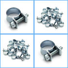 10pcs galvanized iron fuel hose clamps for automobile air pipe secure gri AU