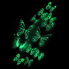 24PCS Luminous Butterfly Design Decal Art Wall Stickers Room Home Decoration AU