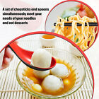 20Pcs Soup Ramen Spoons Asian Chinese Japanese Utensils Long HandleHook Flatware