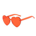 Love Heart Shape Sunglasses Party Clear Lens Rimless Festival Glasses Dress