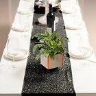 5x 30x275cm Sequin Table Runner Cloth Sashes Event Home Party Wedding Black Deco