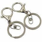20x Swivel Keyring Lobster Clasps Keychain Key Ring Clasp Lanyard Trigger Silver