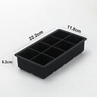2x 8 Grids Whiskey Silicone Maker Ice Cube Tray Mould Large Mold Giant Square