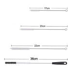 8X/Set  Nylon Straw Brush Set Cleaner Bottle Glass Tube Pipe Small Long Cleaning