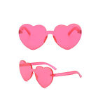 Love Heart Shape Sunglasses Party Clear Lens Rimless Festival Glasses Dress