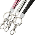 2X Rhinestone Lanyard Neck ID Card Holder Key Case Name Badge Wallet ID card New