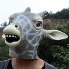 Latex Animal Giraffe Head Mask Costume Halloween Head Mask Costume Fancy Dress A