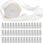 6M Multifunction Curtain Heading Pleat Tape for Home Sewing Curtain +15 x Hooks