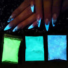 Luminous Glow in the Dark Powder Glitter Fluorescent Nail Pigment AU