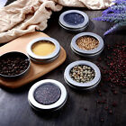 2 Ounce Metal Tin Cans Round Empty Containers with Clear Top Storage Box