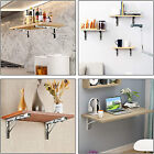 2PCS Stainless Steel Folding Table Bracket Shelf Bench Load Heavy Duty