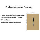 100X A4 Self Adhesive Brown Kraft Sticker Paper Sheet Label Laser Inkjet Printer