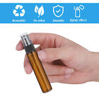 10PCS 10ML Amber Glass Essential Oil Spray Roller Bottle Mist Sprayer Containers