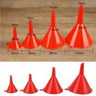 8Pcs Red Medium Liquid Plastic Funnel kitchen Funnel Set Variety Large Small AUS