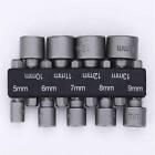 9PCS Power Nut Driver Drill Bit Set Metric Socket Wrench Screw 1/4