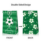 Fashion Football Sport Gift Bags Green Kraft Paper Sticker Set Party Favor Bags