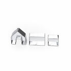 3PCS Gingerbread Christmas Stainless Steel Cutter Set House Cookie Mold Xmas