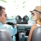12V Auto Dashboard Cooling Air Fan 2 Speed Dual Head Car Fan 360° Rotatable