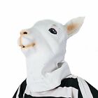 Horse Latex Head Mask Prop Rubber Party Animal Halloween Cosplay White Theater A