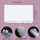 PU Leather Notebook Binder Pink A6 Budget Planner Organizer Cover Pockets Sheets