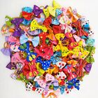 100PCS Pet Small Dog Hair Bows Rubber Bands Puppy Cat Grooming Accessory Set AU