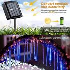 LED Solar Lights Meteor Shower Rain Christmas Tree String Lights Garden Outdoor