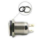 4PCS 12V 12mm Car Boat Push Button Metal Latching Switch LED Light Waterproof