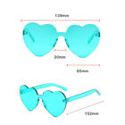 Love Heart Shape Sunglasses Party Clear Lens Rimless Festival Glasses Dress